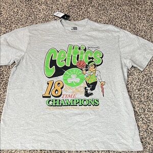 Original Use NBA Vintage Boston Celtics Gray Logo Tee Size Large | NWT